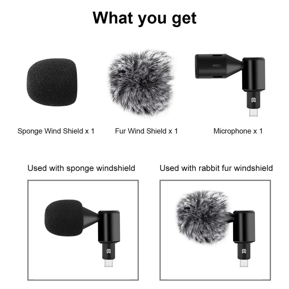 PULUZ PU616B Type-C Wireless Lavalier Microphone Clip-On Omni Lapel Mic for Android Phone Interview / Live Stream - 7