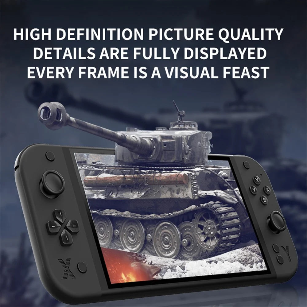 G90 7 Inch IPS HD Screen Handheld Game Console Multi-System Emulator Arcade Gaming Controller - Red+Blue - 4