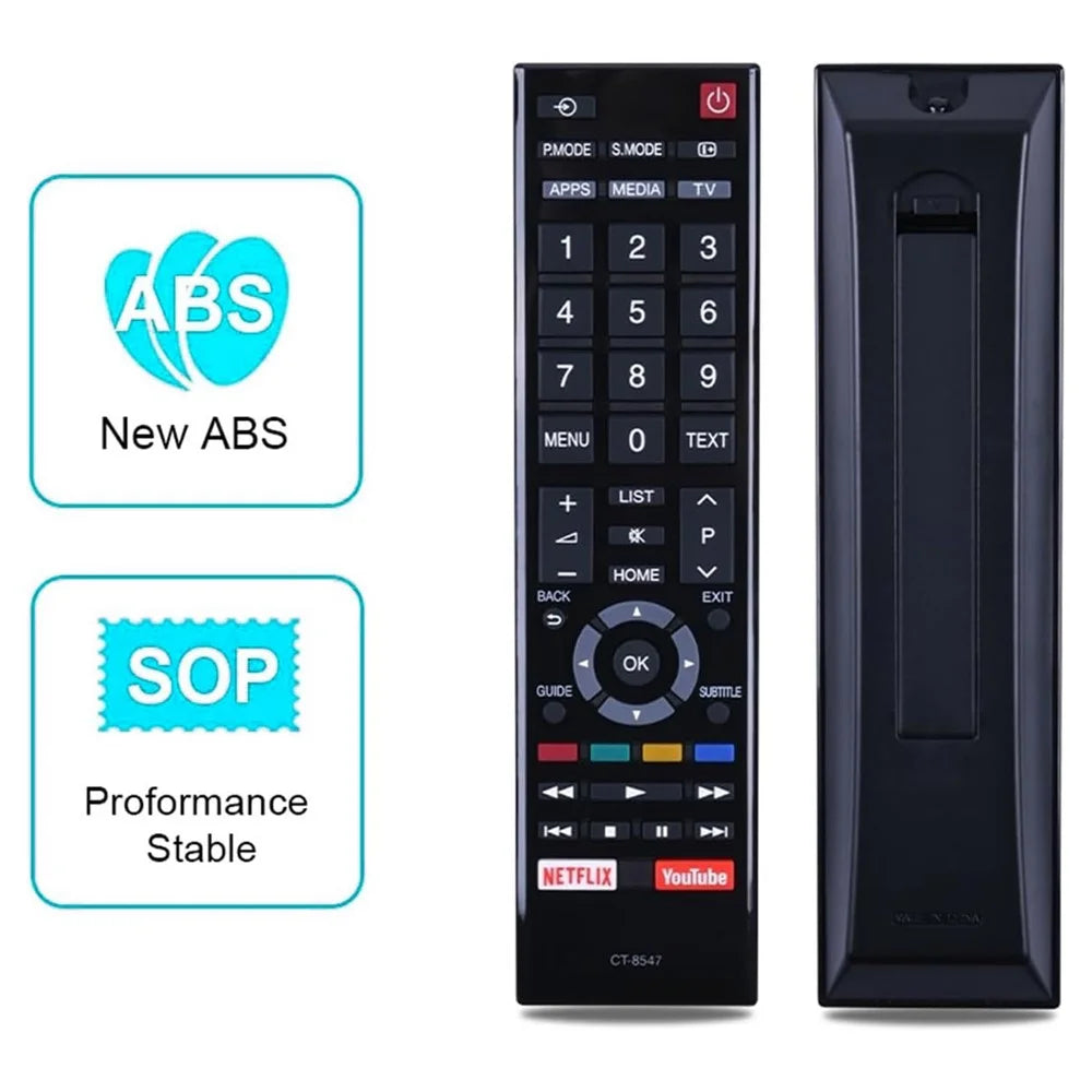 CT-8547 For Toshiba TV Remote Control 1-10m Range Infrared Replacement Controller - 2