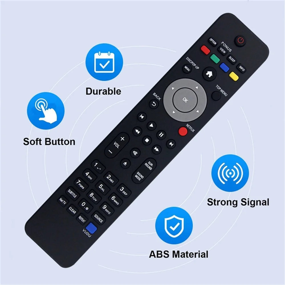 NC201 For Philips Blu-Ray DVD Home Theater System Remote Control 1-10m Range Infrared Replacement Controller - 2