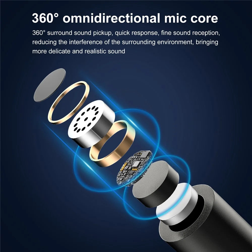 PULUZ PU3082 Wireless Lavalier Microphone Portable Audio Recording Mini Microphone for Smartphone - 3