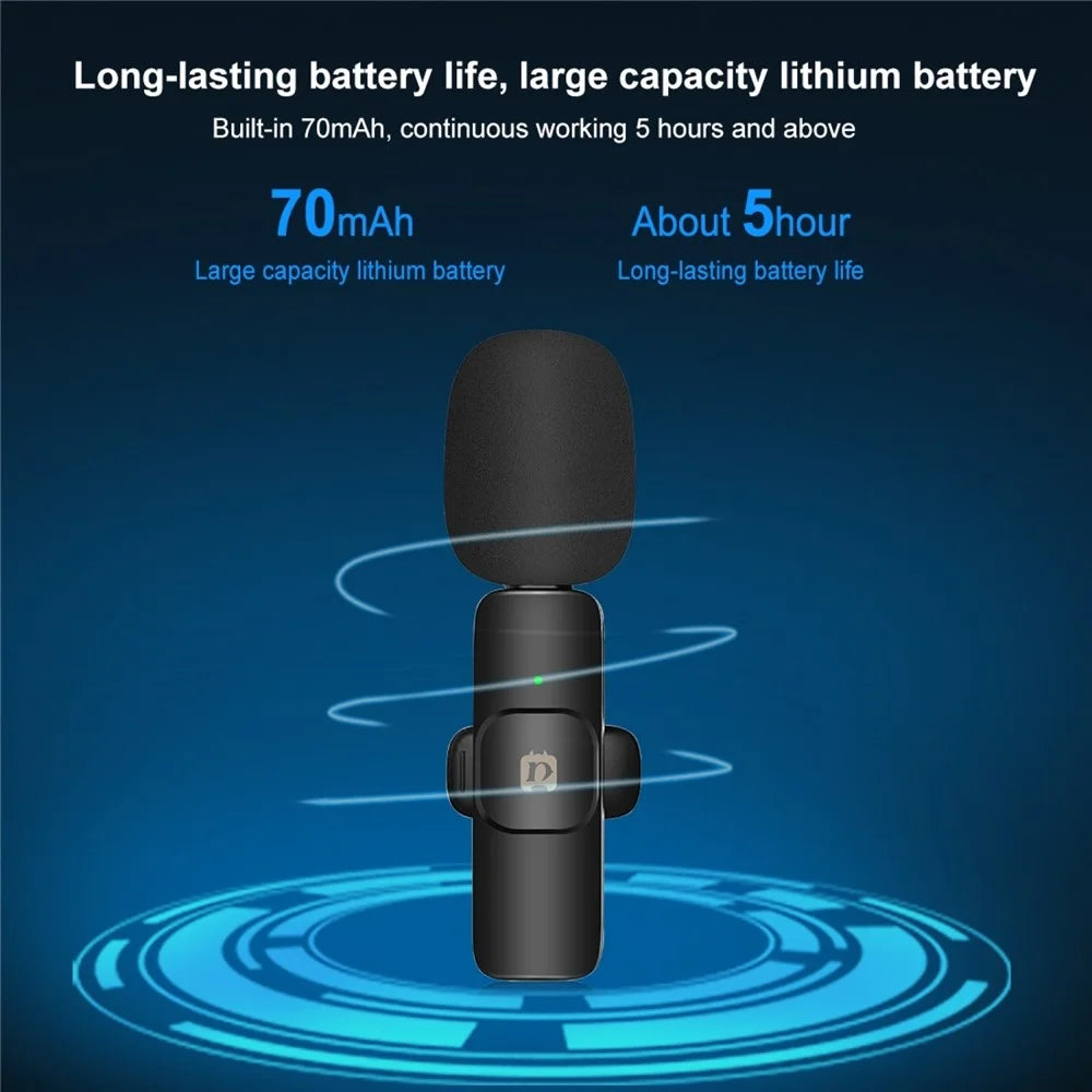 PULUZ PU3151B 2Pcs Noise Reduction Lavalier Wireless Microphone with Type-C Receiver - 6