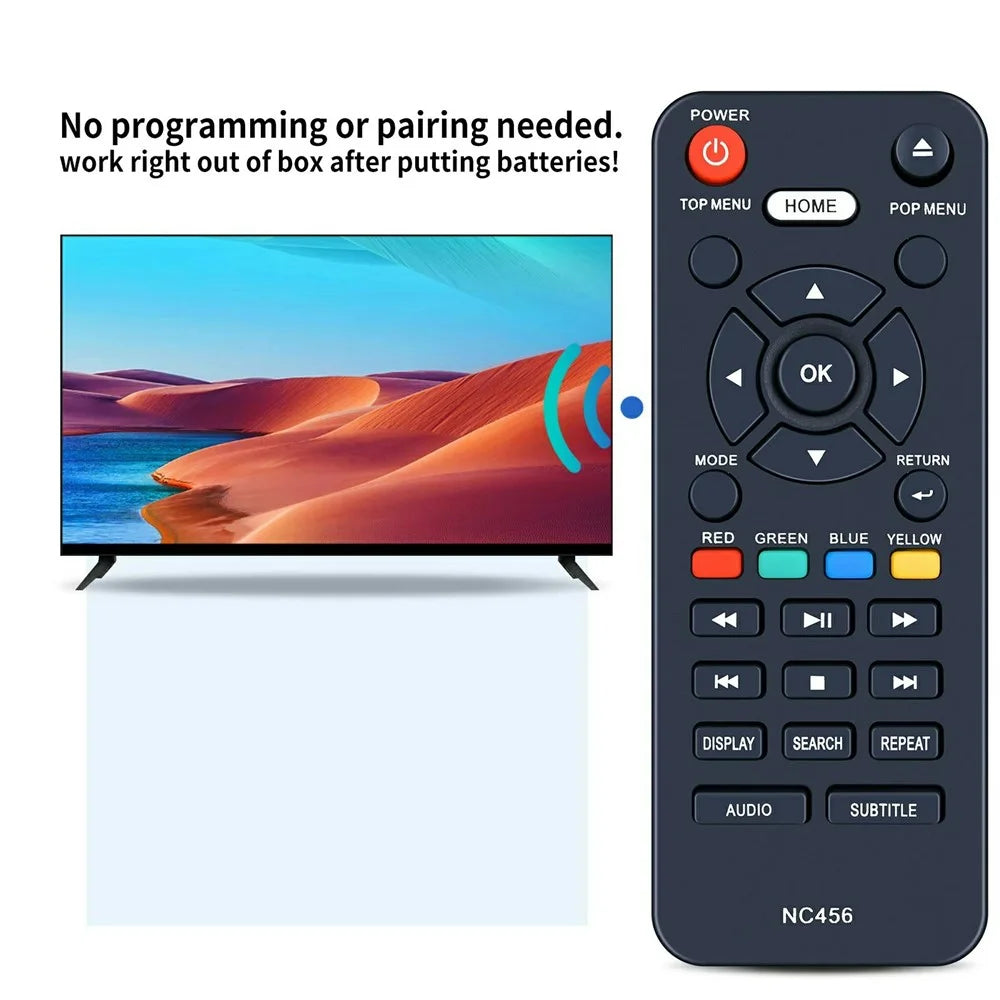 NC456 For Sanyo DVD Player Battery Powered Remote Control 10m Range Infrared Replacement Controller - 3