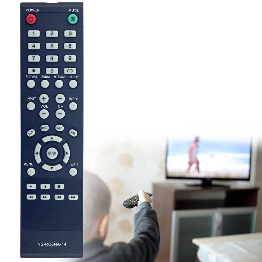 NS-RC6NA-14 For Insignia TV Battery Operated Remote Control 10m Range Infrared Replacement Controller - 3