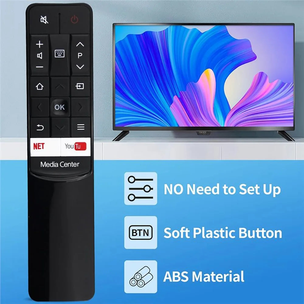 RC602 JM12 For TCL TV Remote Control 10m Range Infrared Television Controller Replacement - 3
