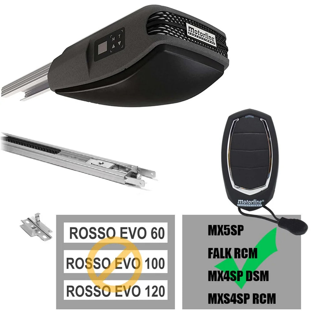 Garage Door Remote Control Rolling Code Opener Controller for MX5SP / FALK RCM / MX4SP DS / MXS4SP RCM - Black - 4