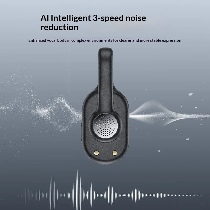 YESIDO KR24 iP Plug Hidden Wireless Lavalier Microphone AI Noise Cancelling Lapel Mic, 2 Mic + 1 Receiver - Black - 4