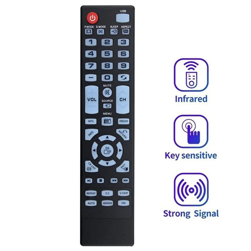 ELEFW248 For Element TV Remote Control Ergonomic 1-10m Range Infrared Controller Replacement - 2