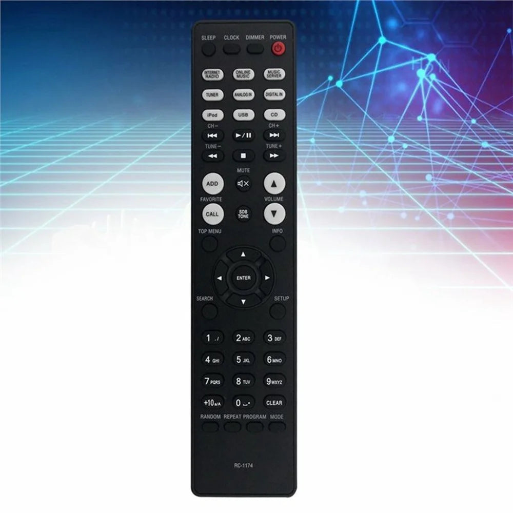 RC-1174 For Denon Amplifier Infrared Remote Control Replacement 1-10m Range Handheld Controller - 4