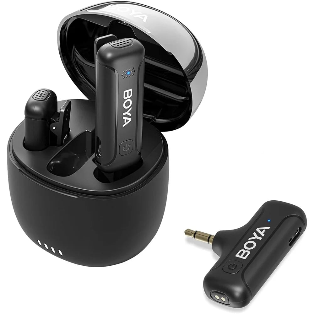 BOYA BY-WM3T-M2 Noise Reduction 2.4G Wireless Dual Channel Microphone Transmitter + Receiver - 1