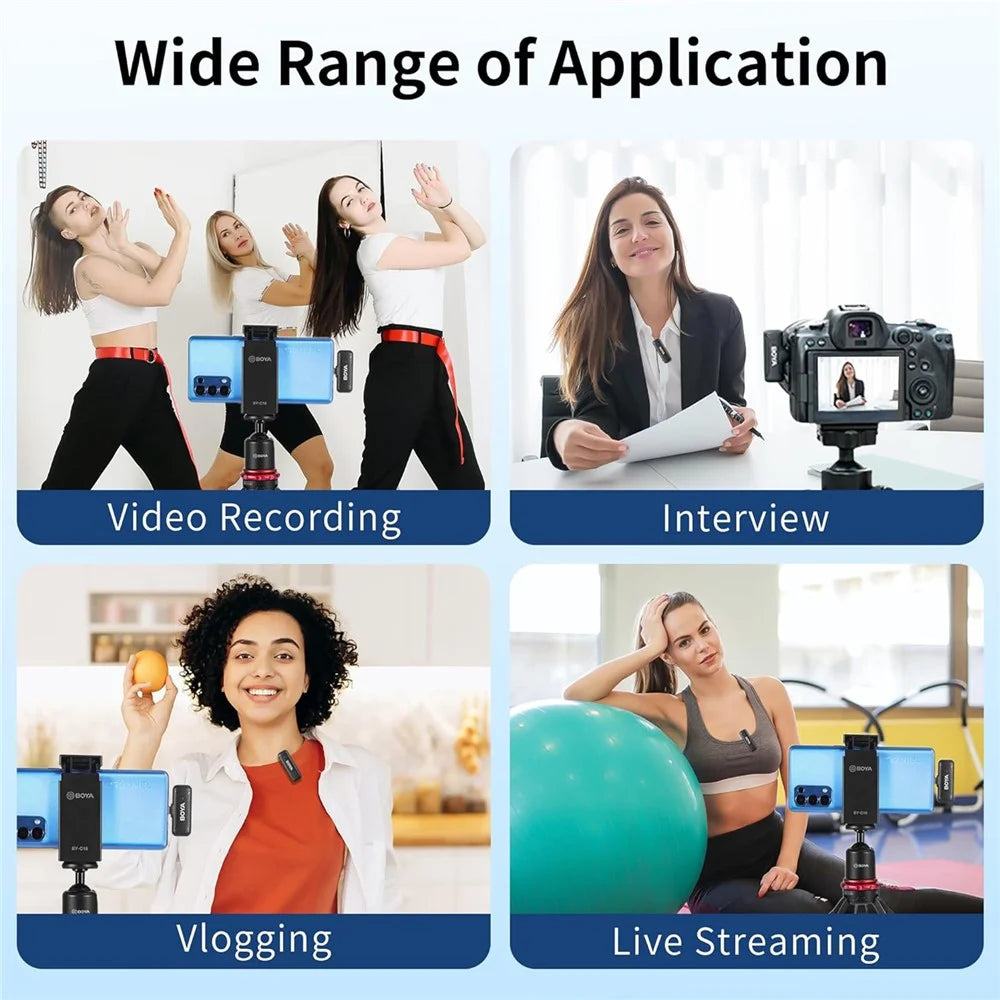 BOYA BY-WM3T-M2 Noise Reduction 2.4G Wireless Dual Channel Microphone Transmitter + Receiver - 7