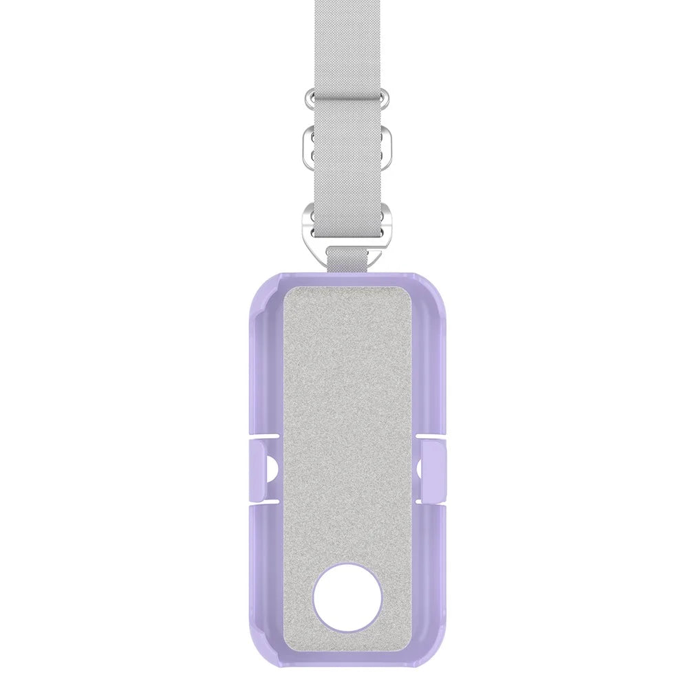 CP17 For Apple Vision Pro Battery Cover Power Bank Protective Case with Back Clip and Crossbody Strap - Purple - 4