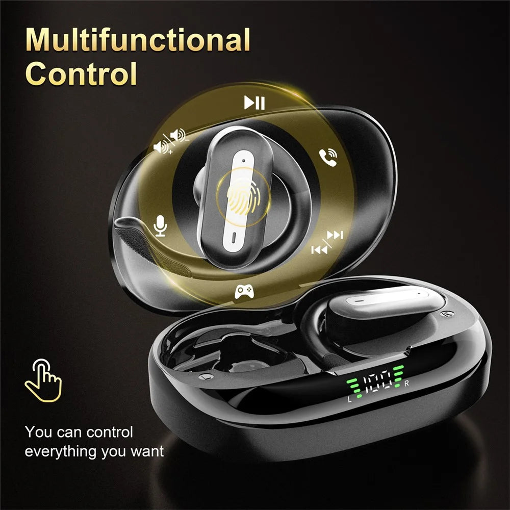 SP36 ENC Noise Reduction Wireless Bluetooth-compatible Sports Earphones with Rotating Hook - Black - 4