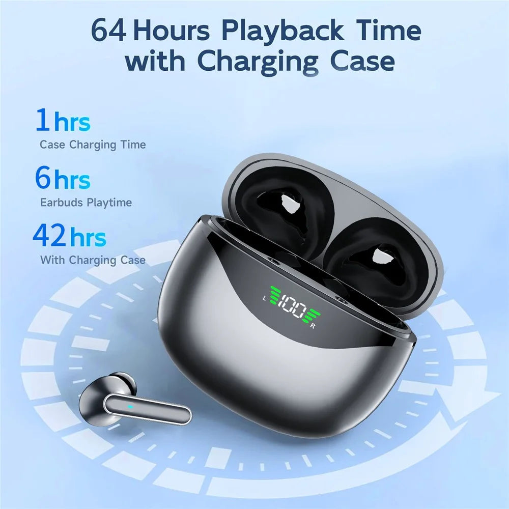 DP4 HiFi Sound Bluetooth-compatible Earphones Noise Reduction Wireless In-Ear Headphones - Black - 6