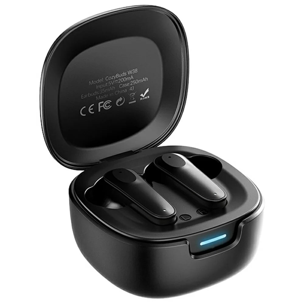 REMAX Cozybuds W38 True Wireless Earbuds Stereo Music Calling Bluetooth-compatible Headphones HIFI Sound / Gaming Mode - 1