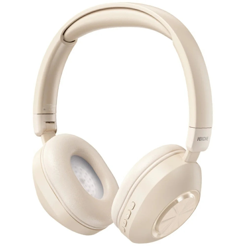 WEKOME WM-13 Wireless Headphones Foldable Bluetooth-compatible Over-Ear Headset with Microphone / 40mm Driver - Beige - 1