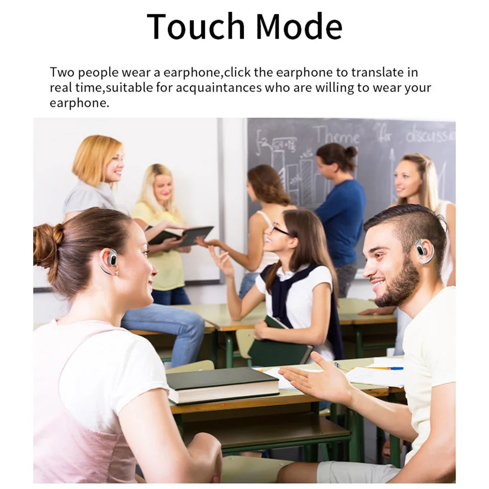 XG99 144 Languages Smart Voice Translation Earphones Bluetooth-Compatible OWS Open Ear Headphones - Blue - 5