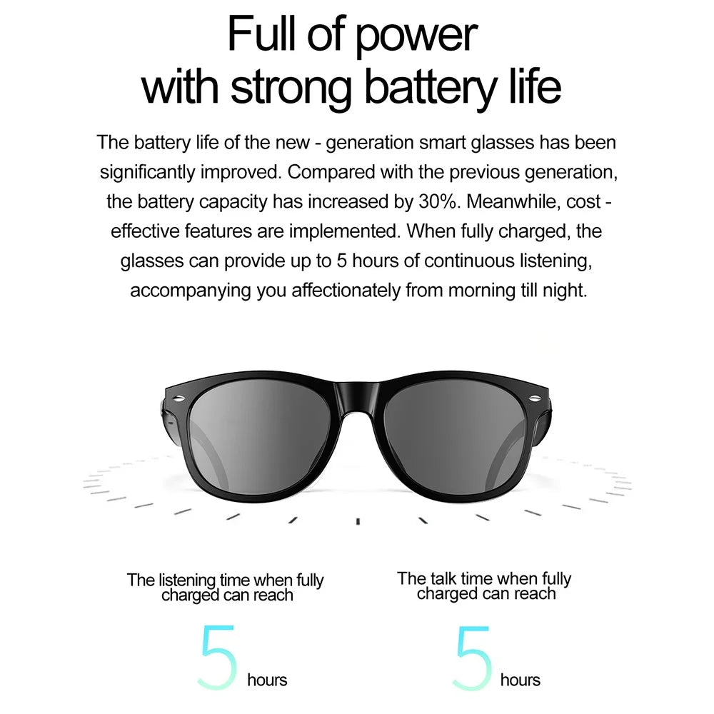 F01 Smart Sunglasses Music Playback Hands Free Calling Bluetooth-Compatible Wireless Earphones - 7