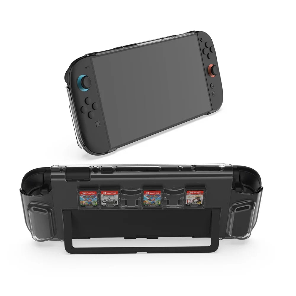 DOBE TNS-3155 For Nintendo Switch 2 Game Console Crystal Clear PC Protective Case with Game Card Slot - 5