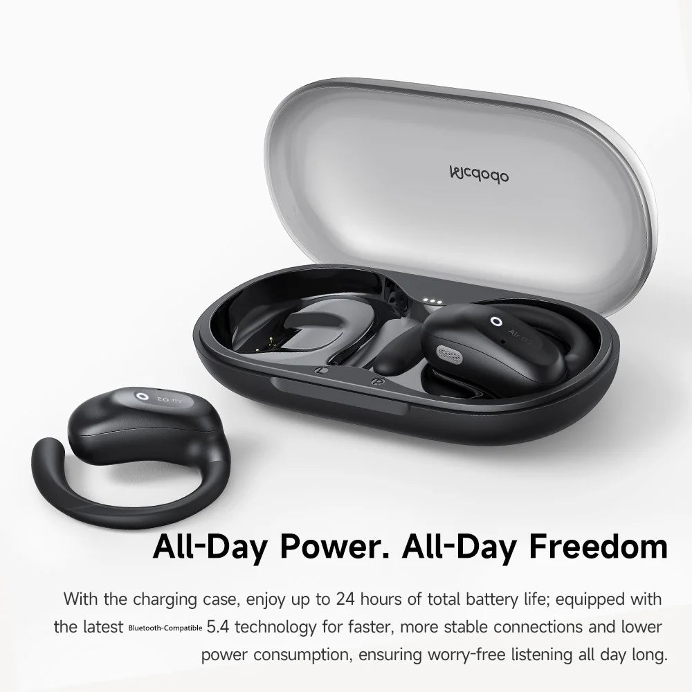 MCDODO HP-805 Air O2 Open Ear True Wireless Earbuds Bluetooth-compatible Music Earphones - Black - 6