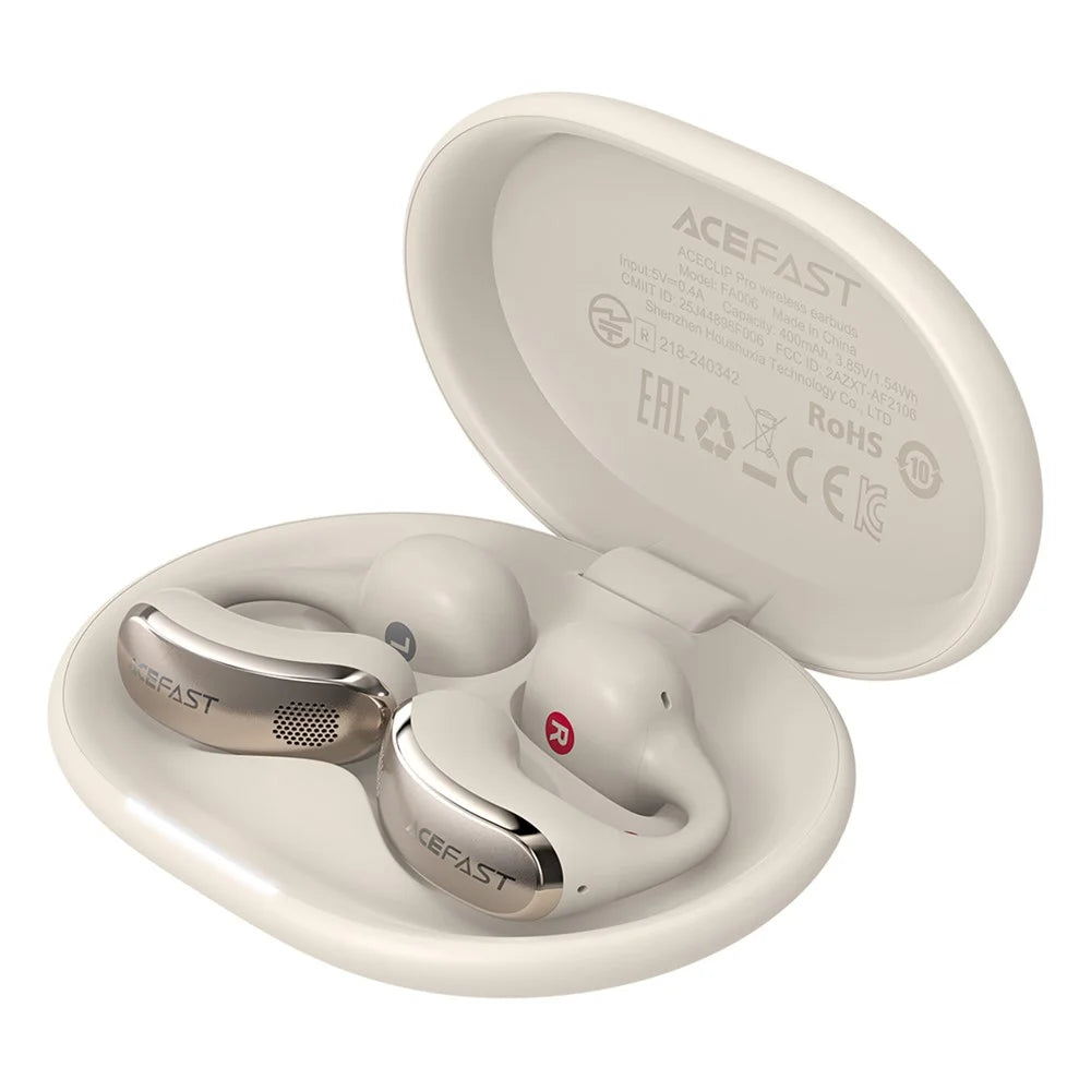 ACEFAST FA006 ACECLIP Pro Open Ear Wireless Earphones Dual Mic Noise Reduction Bluetooth-compatible Earbuds - Light Gold - 2