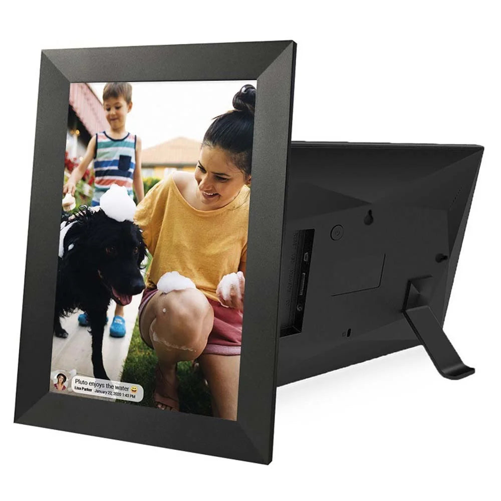 10.1 inch HD Touchscreen WiFi Digital Picture Frame Cloud Album Wireless Remote Photo / Video Transfer Auto Rotate - Black / EU Plug - 1