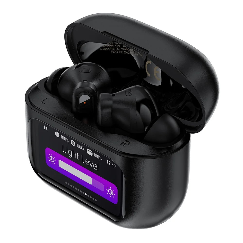ACEFAST W6 TWS Earbuds ANC + ENC Noise Cancelling Earphones with Smart Screen Display - 2