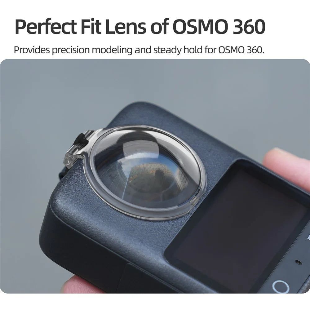 SUNNYLIFE OS-G041 For DJI Osmo 360 Lens Protector Case Integrated Lens Cap Panoramic Camera Scratch-Resistant Protective Cover - Transparent Gray - 4