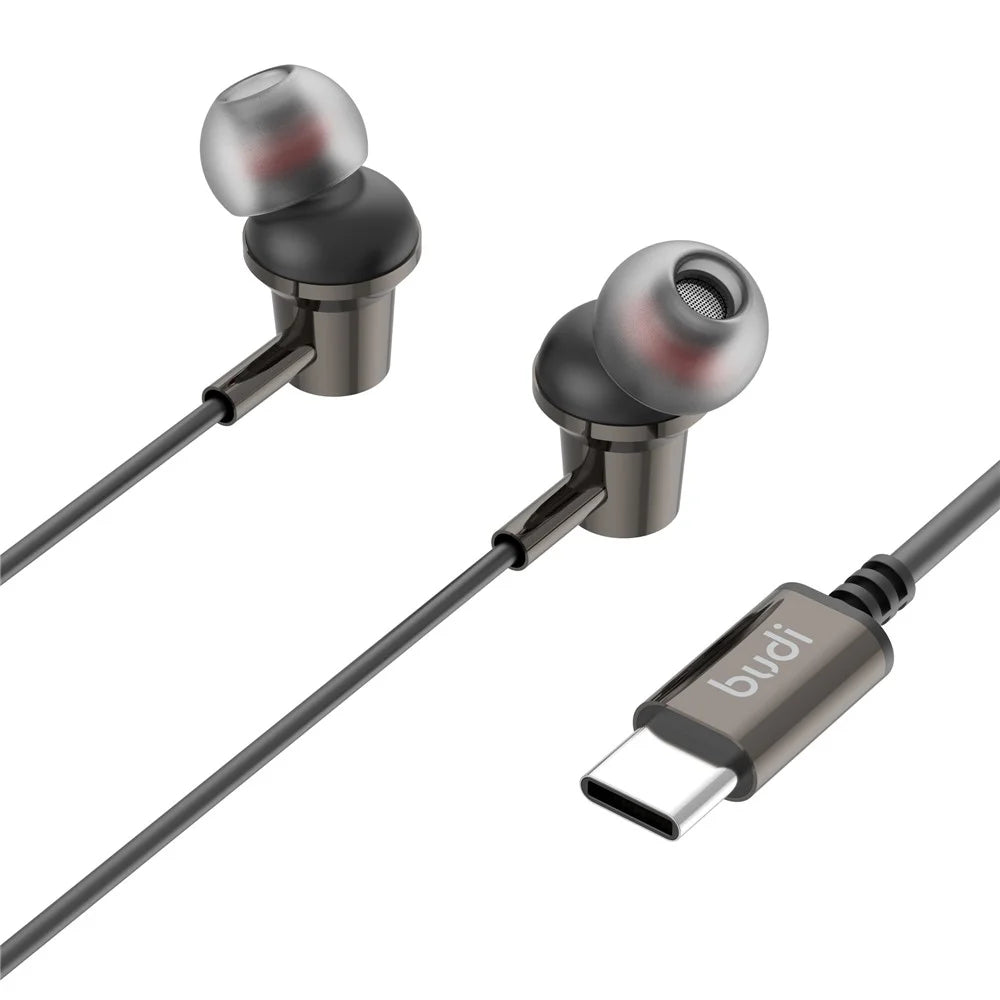 BUDI EP79TB In-Ear Earphones with USB-C Connector 1.2m Type-C Wired Earphones for Smartphones / Tablets / Laptops - 3