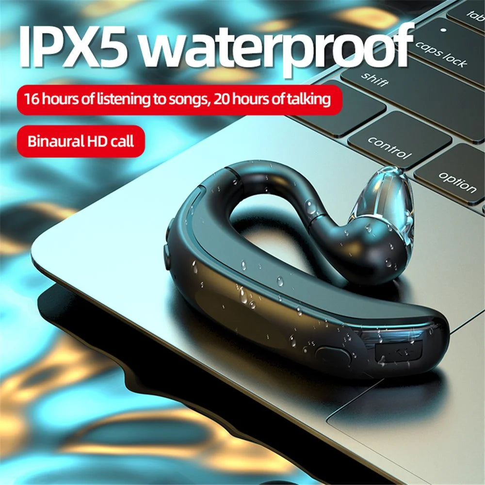 M-800 Driving Single Earphone Business Hands-free Wireless Bluetooth-compatible Headphones - Black - 2