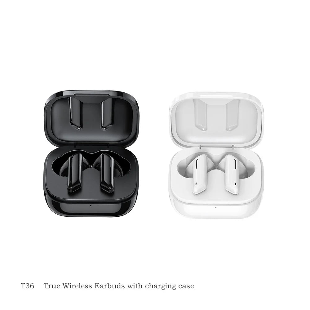 AWEI T36 TWS Bluetooth-compatible 5.0 Earphone Wireless Sport Waterproof Touch Stereo Headset with Mic - Black - 4