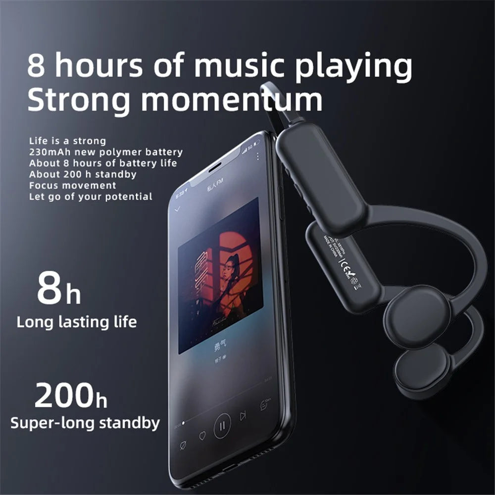 DG-X18 Pro 8G Memory Bone Conduction Bluetooth-compatible 5.0 Earphones IPX8 Waterproof Sports Headphones - 4