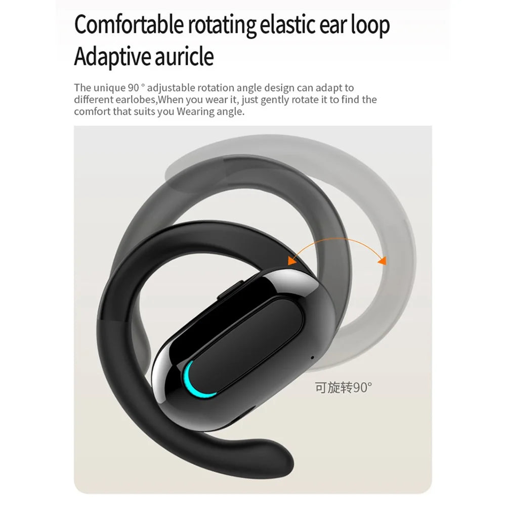 M-F9 Single Ear Wireless Bluetooth-compatible 5.3 Earhook Headset Sports Running Music Earphone - Black - 4