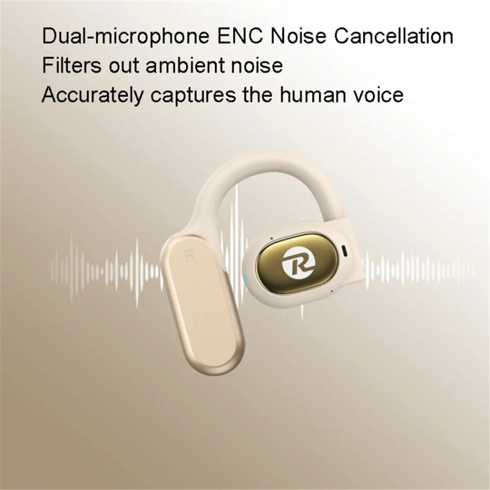 REMAX OpenBuds P1 Air-Conduction Wireless Headset Bluetooth-compatible Earphones - White - 4