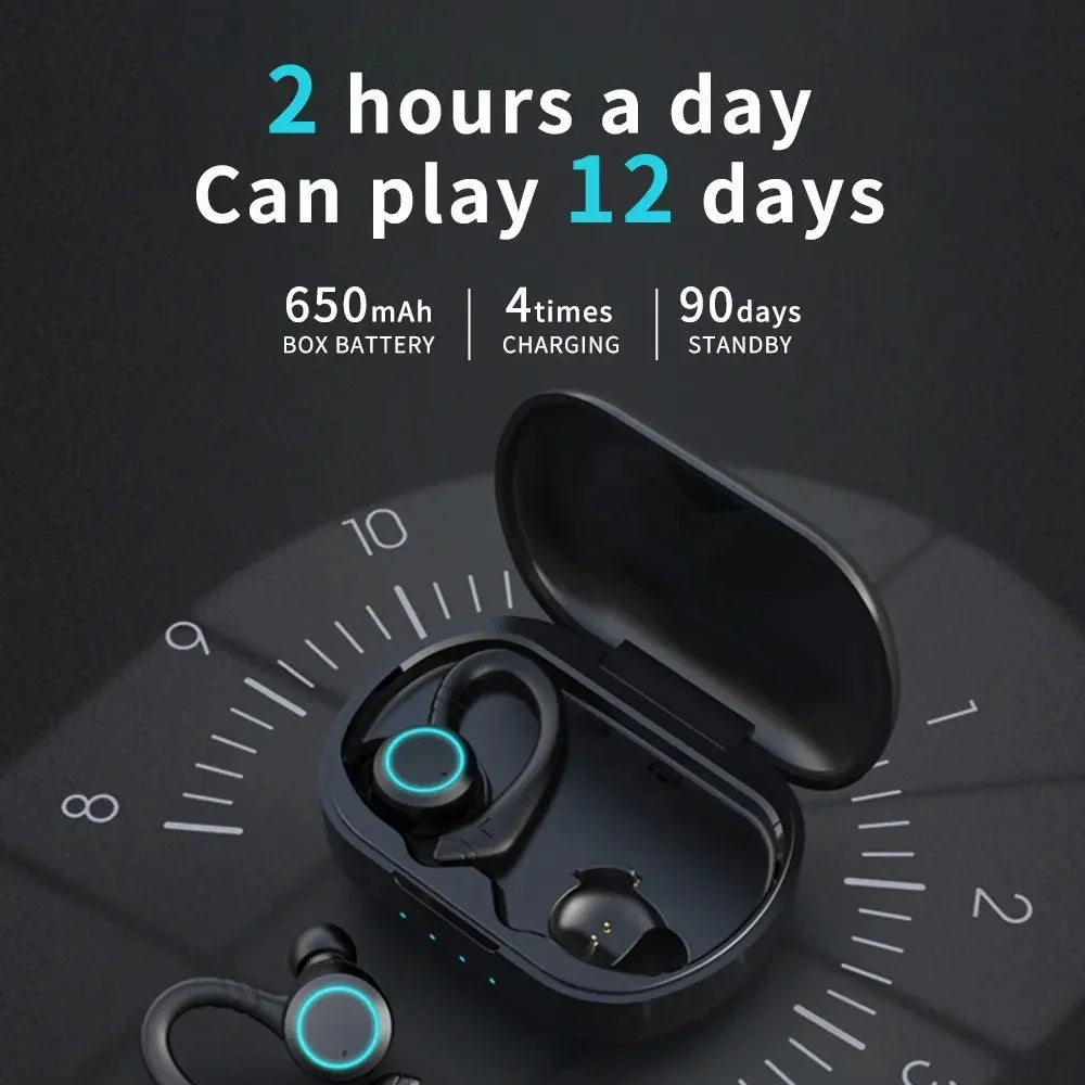 BE1033 Bluetooth-compatible Sports Earbuds IPX7 Waterproof HiFi Stereo Sound Earhook Wireless Earbuds - 5