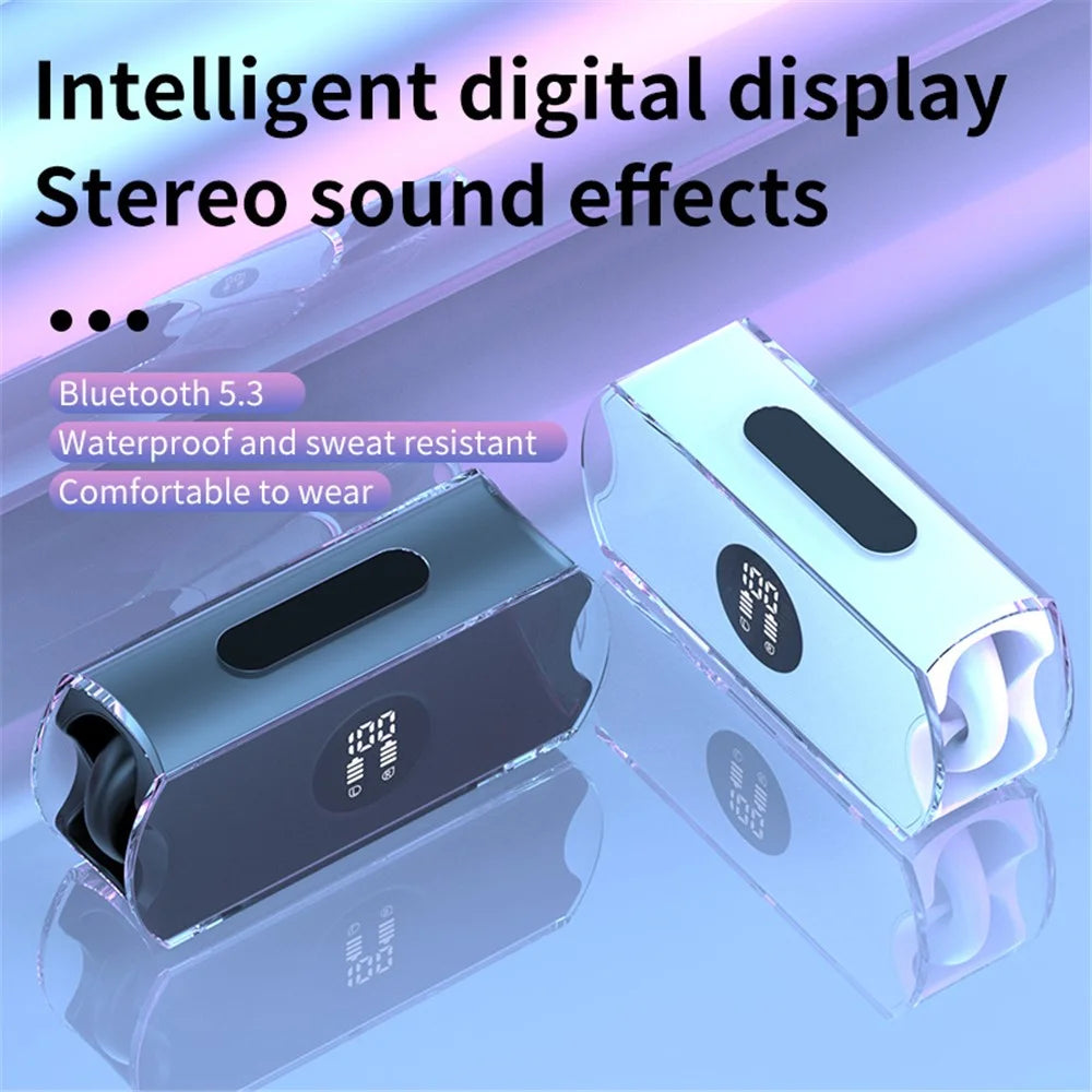 R19 Open Ear Clip-On Headphone Bluetooth-compatible Wireless Headset Sport Running Earphone - White - 3