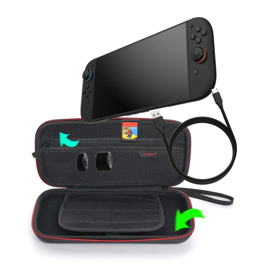 DOBE TNS-3173 For Nintendo Switch 2 Carrying Case EVA Travel Zipper Storage Bag with Card Box - 2