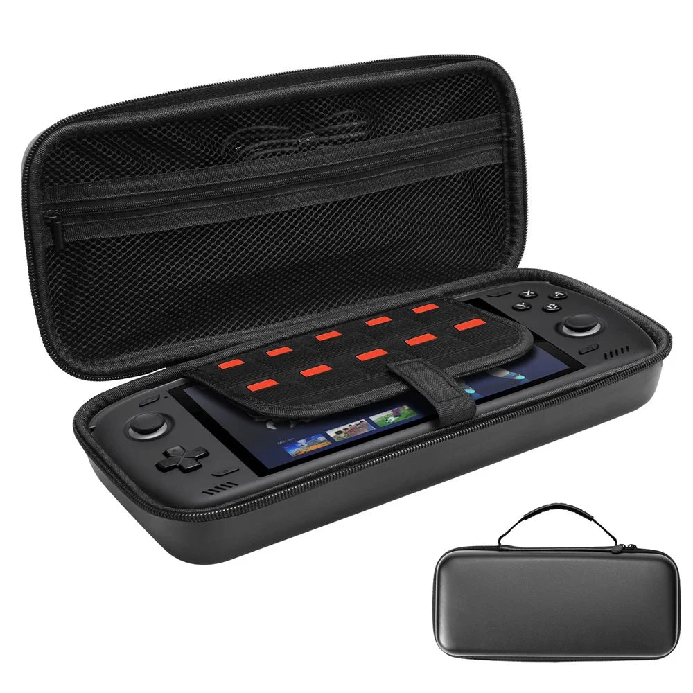 For AYN Odin 2 Portable Storage Bag Game Console Carrying Case EVA Shockproof with Handle Strap / Mesh Pocket - 1