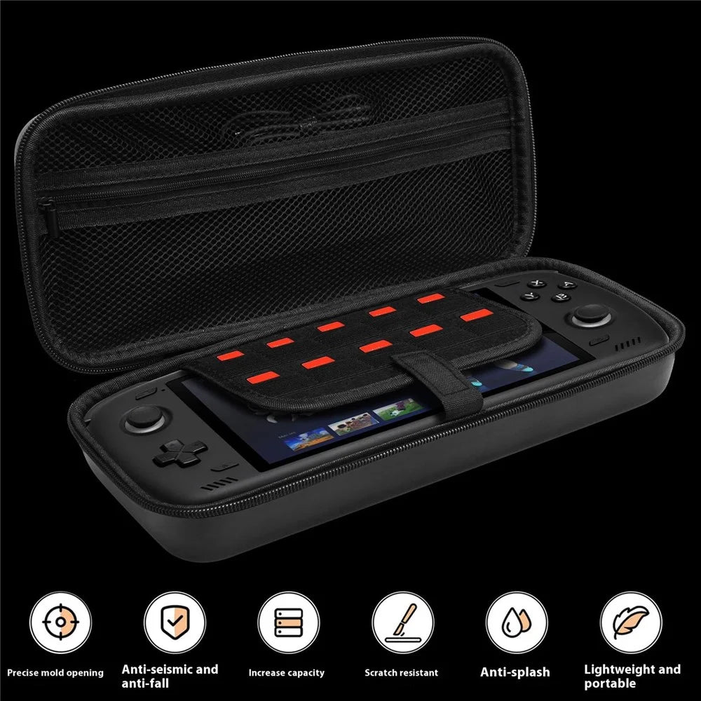 For AYN Odin 2 Portable Storage Bag Game Console Carrying Case EVA Shockproof with Handle Strap / Mesh Pocket - 3