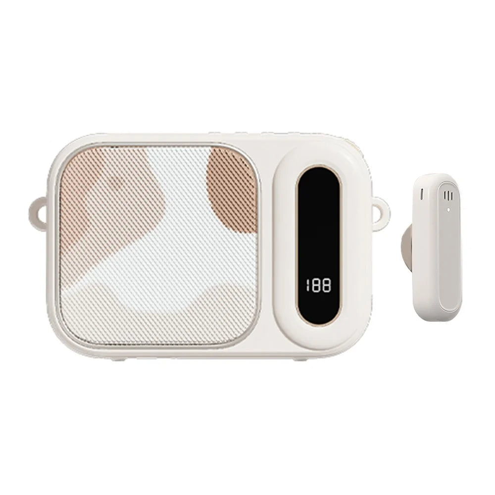 WK-01 Wireless Lavalier Microphone Bluetooth-Compatible Speaker Sound Amplifier for Teachers Meetings Performances - White - 1