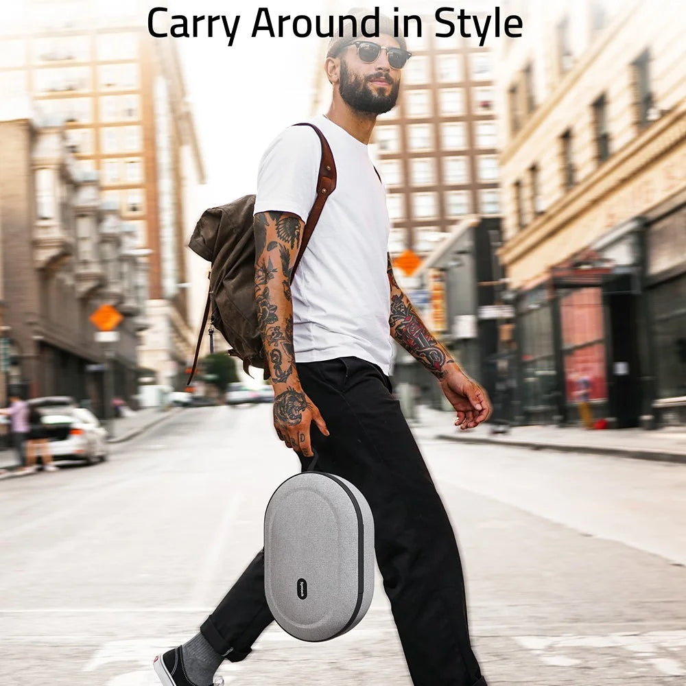 SYNTECH Size S Storage Case for Meta Quest 3S / Quest 3 / Quest 2 VR Headset EVA Hard Shell Carrying Bag - Grey - 5