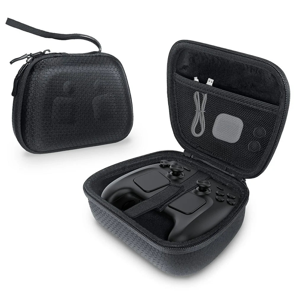 JYS SDM009 Controller Carrying Case for Steam Controller / Switch Pro / Switch 2 Pro / PS5 / PS4 / Xbox Hard EVA Travel Storage Bag - Black - 1
