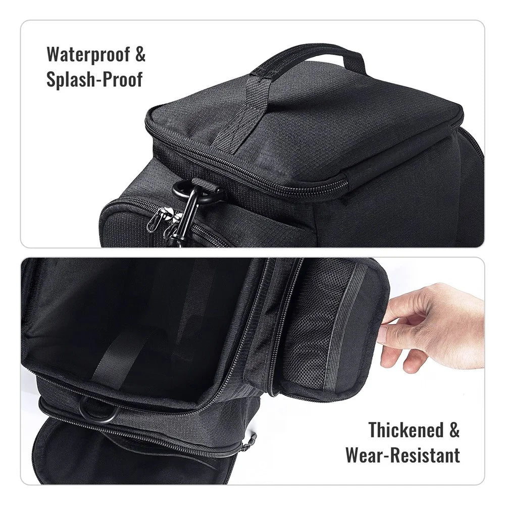 JYS SDM002 Multi-Functional Carrying Case for Steam Machine / Steam Deck Console Travel Storage Bag with Shoulder Strap Waterproof Protective Pouch - Black - 5