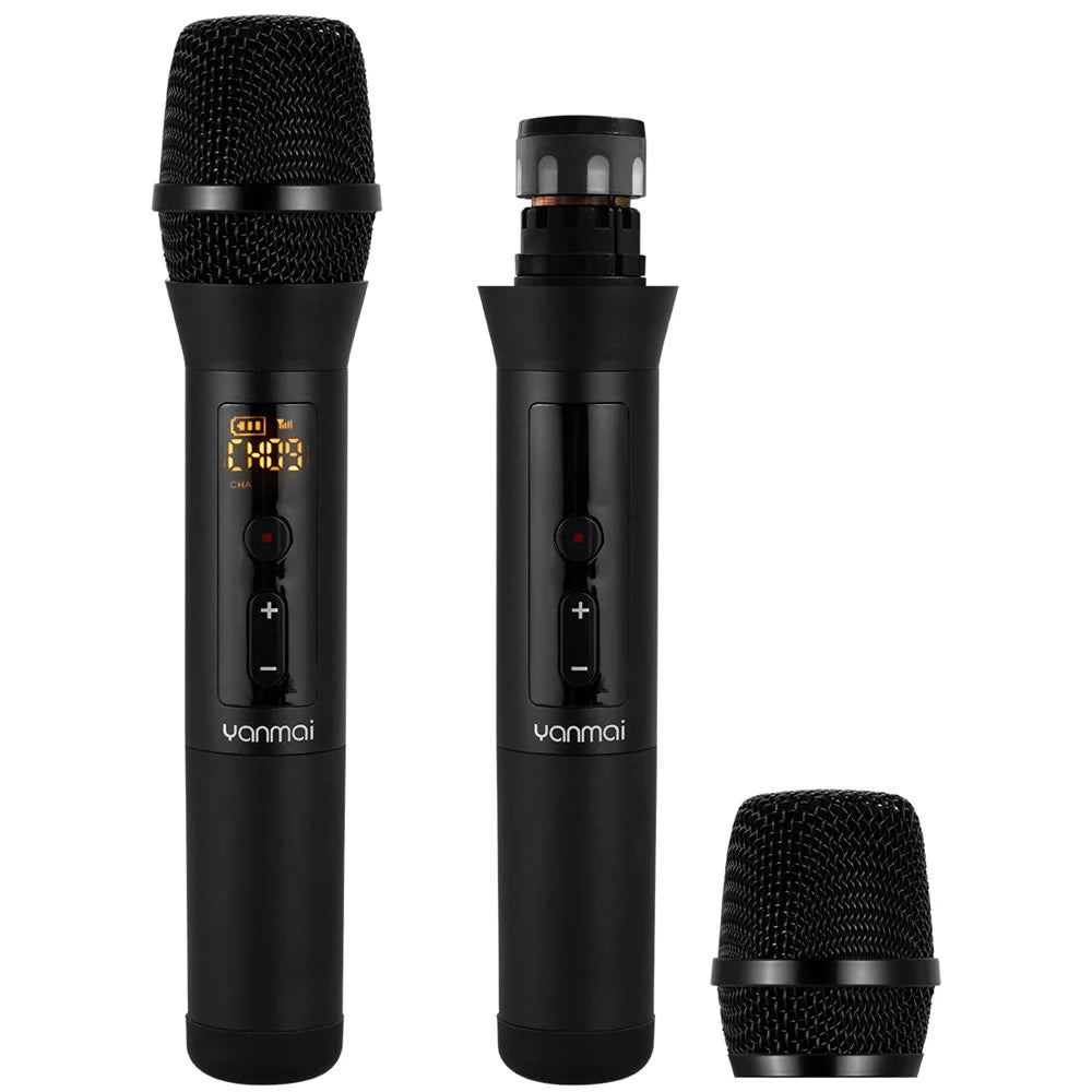 YANMAI UF8 UHF Auto Wireless Dynamic Microphone System with Receiver for Amplifier Mixer Speaker - 2