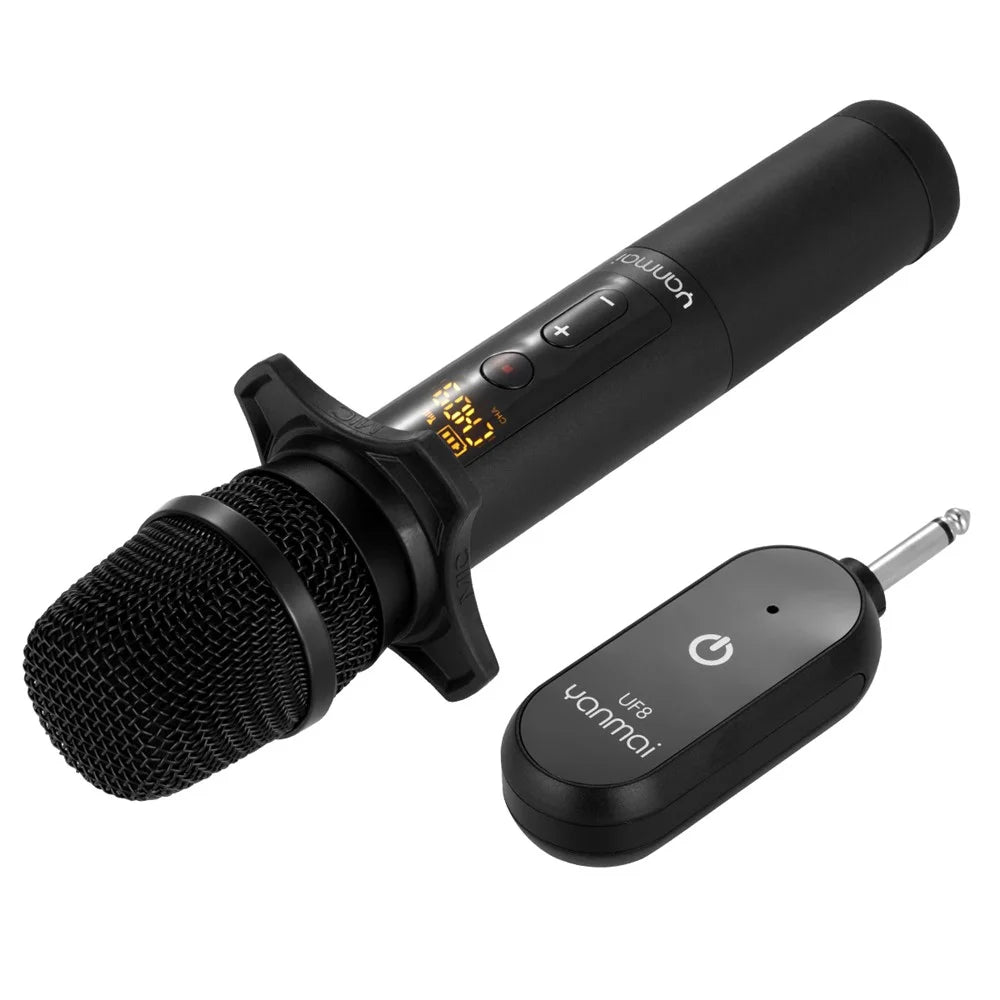 YANMAI UF8 UHF Auto Wireless Dynamic Microphone System with Receiver for Amplifier Mixer Speaker - 3