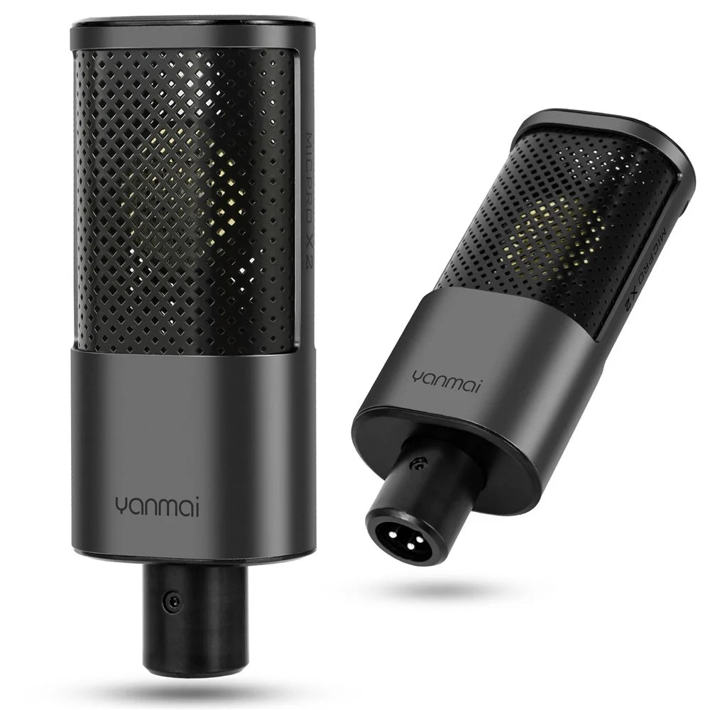 YANMAI X2 Condenser Microphone Kit Cardioid Mic Shock Mount+Foam Cap+Cable for PC Studio Recording - 4