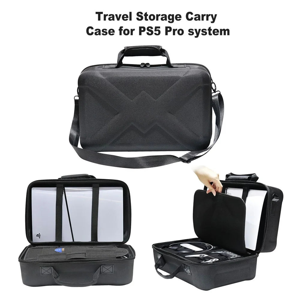 JYS JYS-P5179 For PS5 Slim Console Portable Carrying Case Shockproof Shoulder Bag - 4