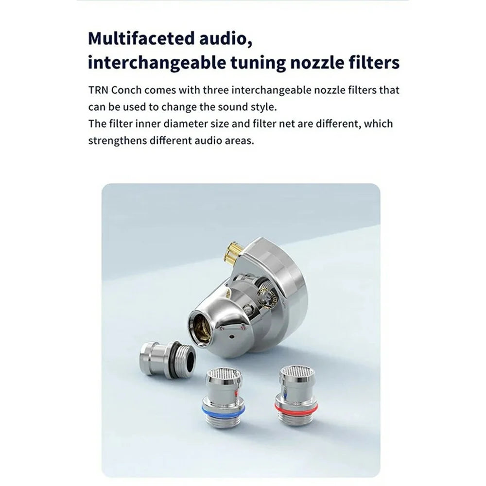 TRN Conch Earphone DLC Diamond Diaphragm Dynamic Driver In-Ear Monitor Tuning Headphones, No Mic - 4