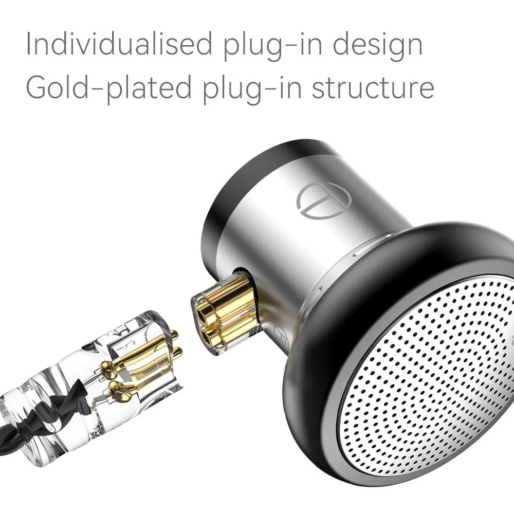 TRN EMA Detachable 3.5mm Wired In-Ear Earphone 14.2mm Dynamic Unit Headset with Line Control Mic - 3