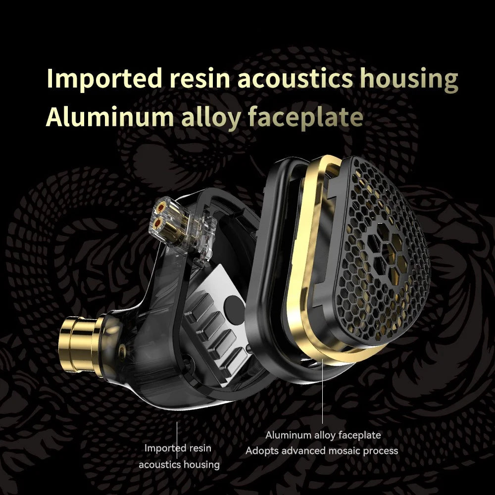 TRN Xuanwu Detachable 3.5mm Wired In-Ear Earphone 10mm Square Planar Driver HiFi Headset with Mic - 7